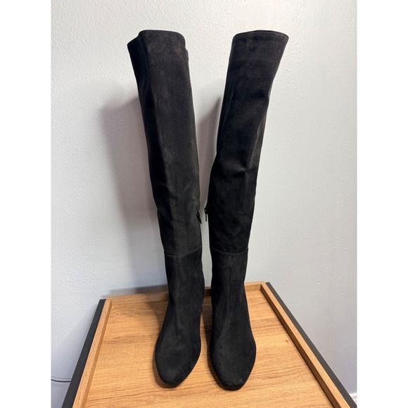 J.Crew Knee-high heeled boots Black 7.5 - Picture 2 of 8